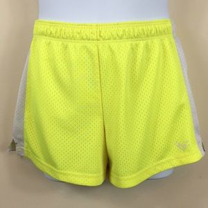Justice Girls Yellow Athletic Mesh Shorts Size 10